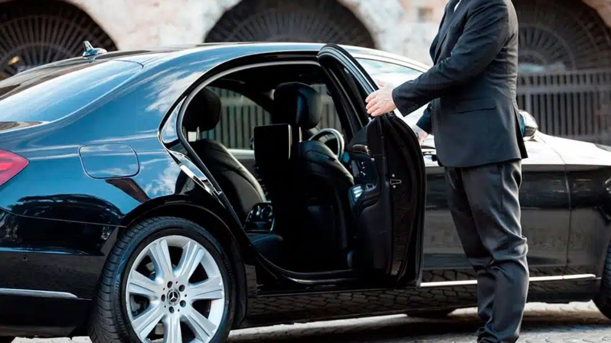 Luxury car transporting fans to Gillette Stadium for the World Cup 2026 matches