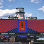 Fans arriving at Gillette Stadium for the England vs Ghana World Cup match