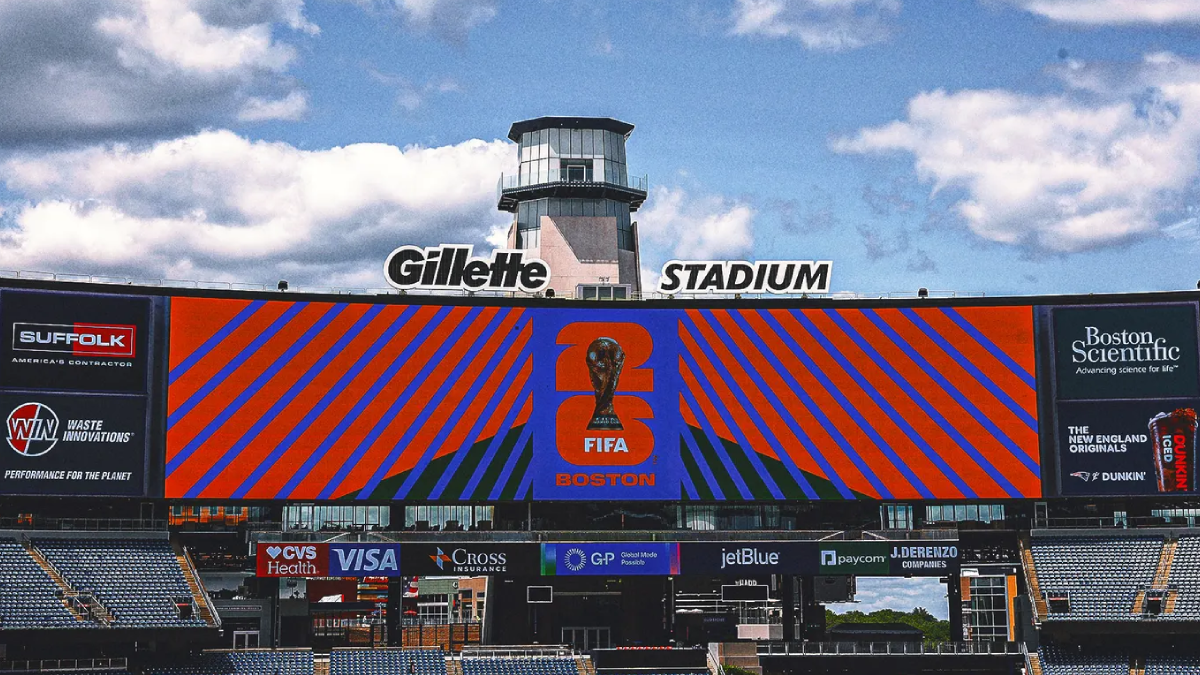 Fans arriving at Gillette Stadium for the England vs Ghana World Cup match