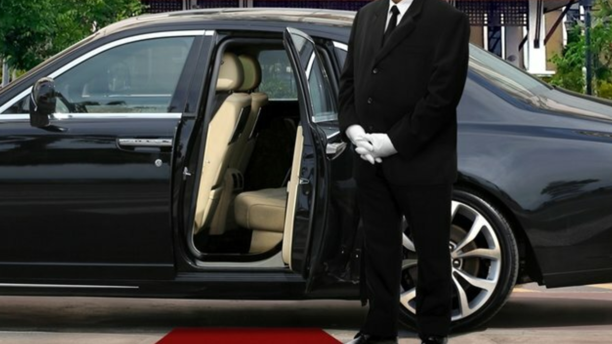 Luxury black car providing transportation from Boston to New York City