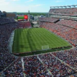 Fans arriving at Gillette Stadium for the Scotland vs Morocco World Cup 2026 match