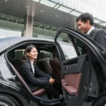 Luxury vehicle transporting fans to Gillette Stadium for the World Cup 2026
